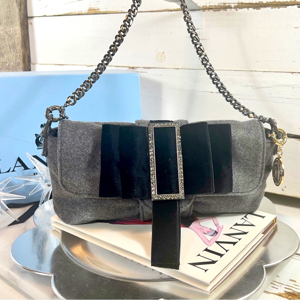 Lanvin Wool & Crystal Evening Bag